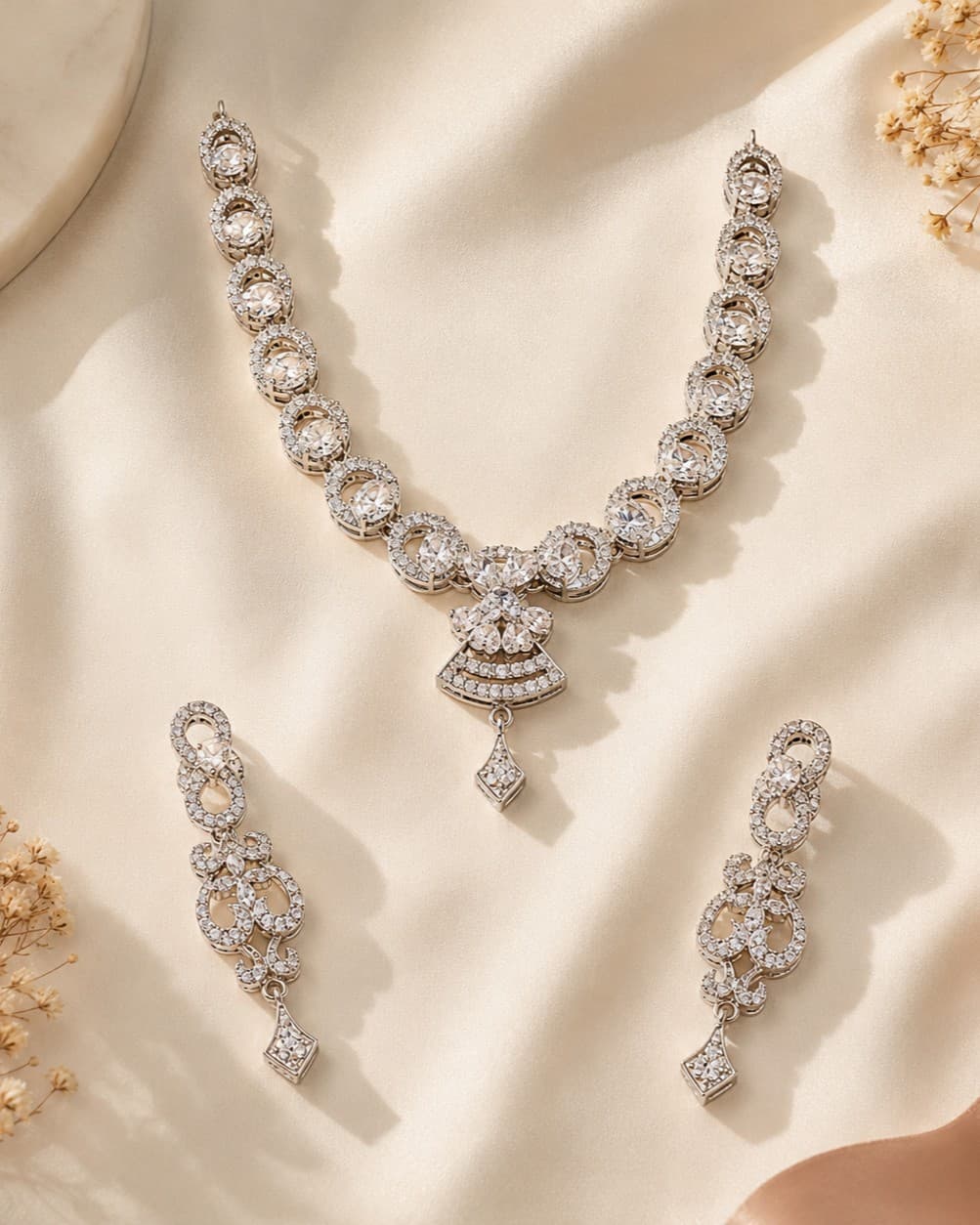 Celestial Grace CZ Necklace Set