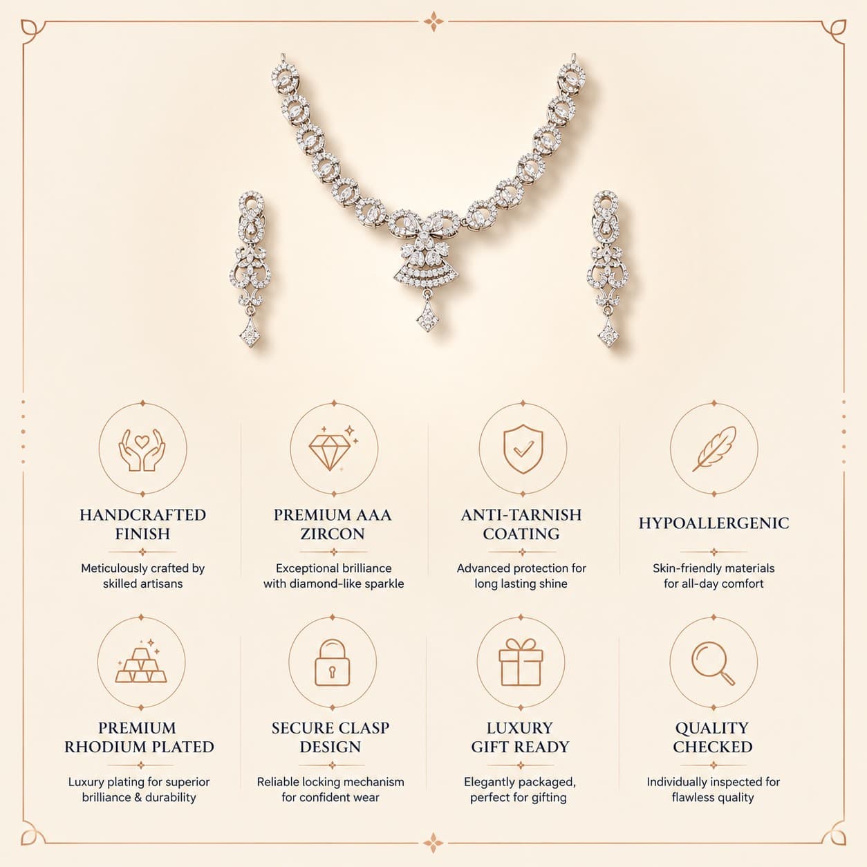 Celestial Grace CZ Necklace Set
